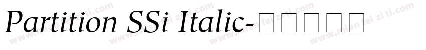 Partition SSi Italic字体转换